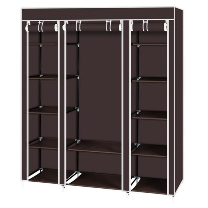 Wardrobe Storage Organizer with Non-Woven Fabric and Sturdy Frame