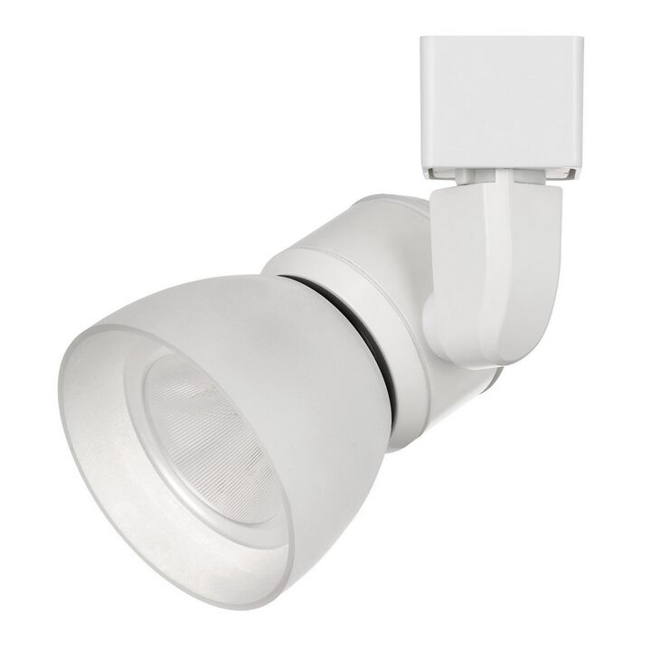 10W Integrated LED Track Fixture with Polycarbonate Head, White - Benzara