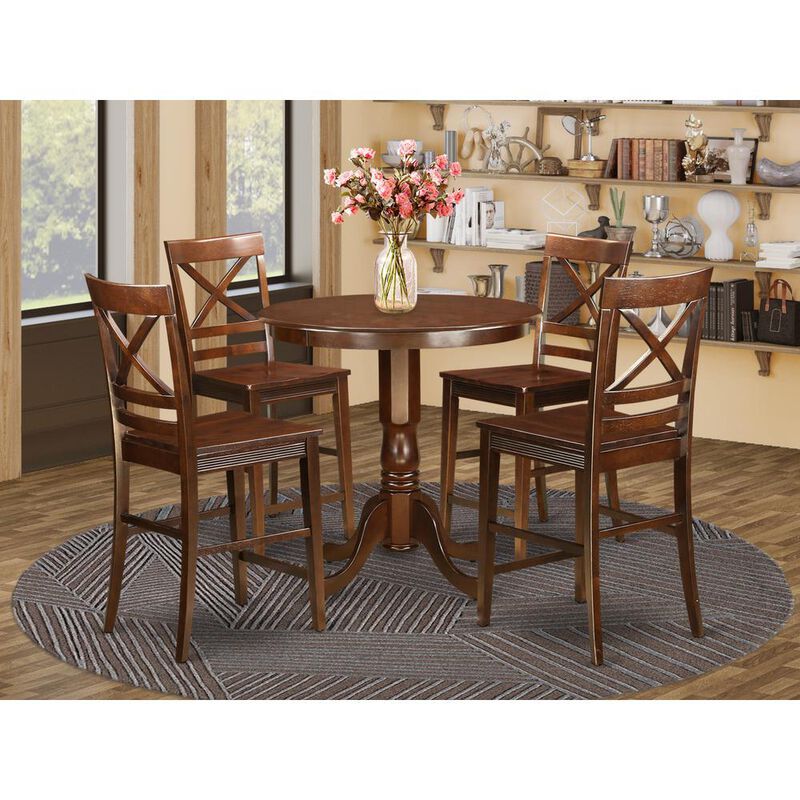 5 PC counter height Dining room set-pub Table and 4 Dining Chairs.