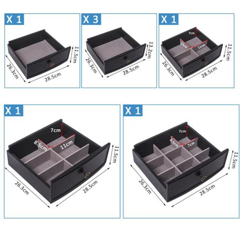 Jewelry Armoire with Mirror, 7 Drawers, 24 Necklace Hooks & 2 Side Swing Doors for Storage