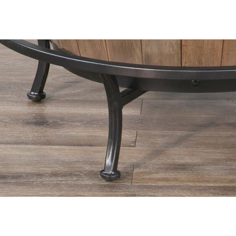 Sunny Designs Round Pub Table with Wine Barrel Base