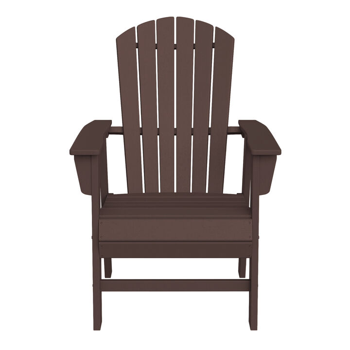 WestinTrends Dylan Outdoor Patio Shell-back Adirondack Dining Chair Weather Resistant