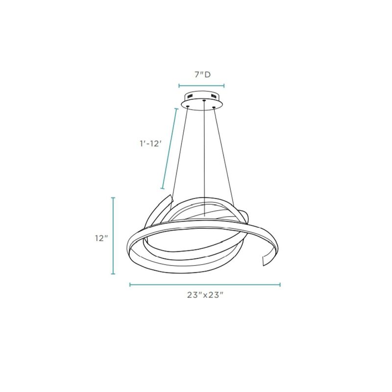 Oslo Chandelier Chrome Metal Integrated LED Dimmable