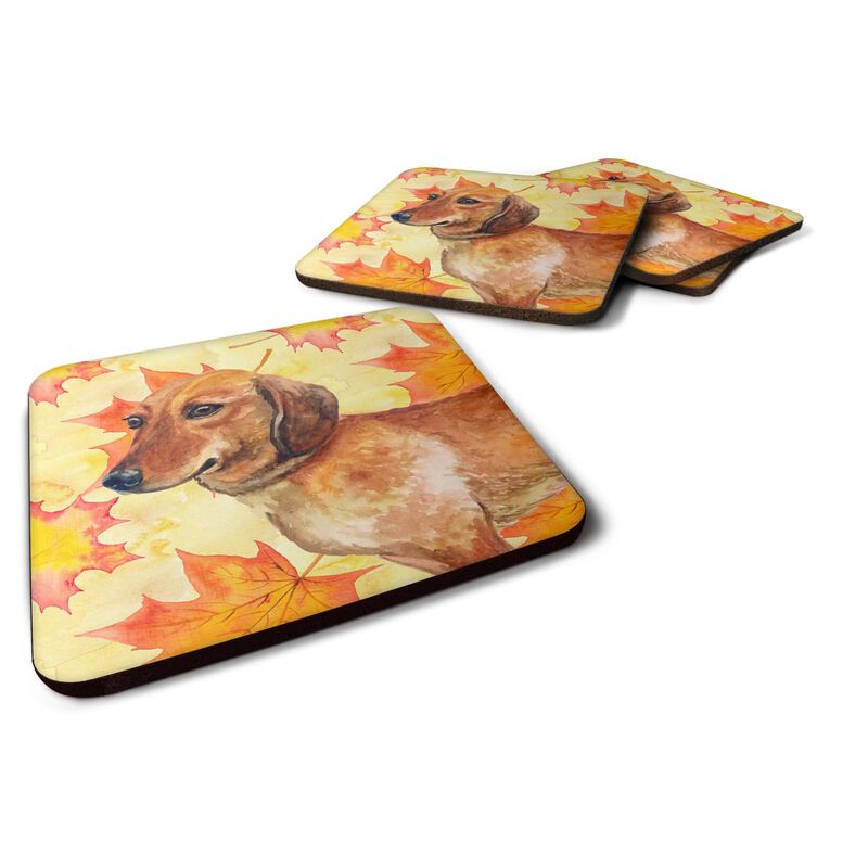 Caroline's Treasures Dachshund Fall Decorative coasters, Multicolor