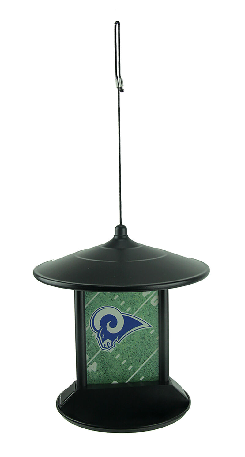 Los Angeles Rams Logo Solar Powered Hanging Birdfeeder image number 0