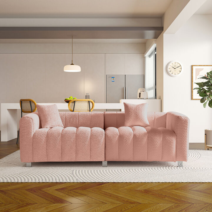 Fremro 83.46'' Premium Velvet Sofa