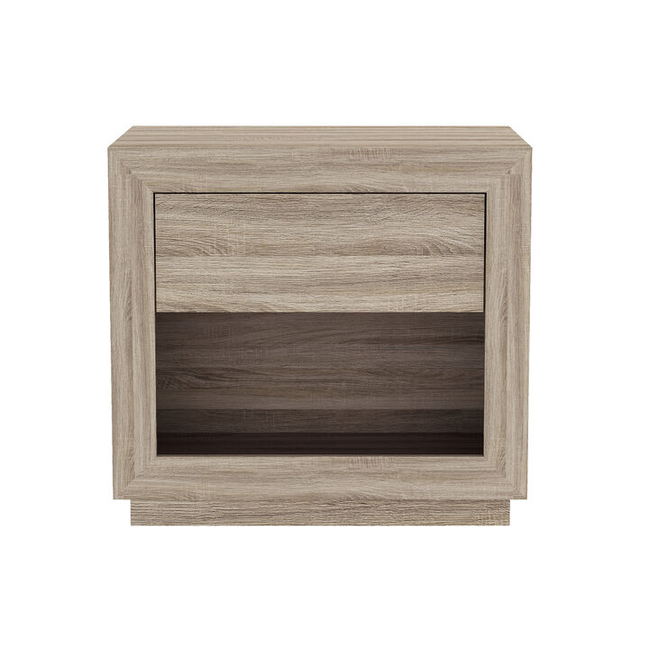 Soren Contemporary 26" Nightstand in Natural Oak (1-Drawer)