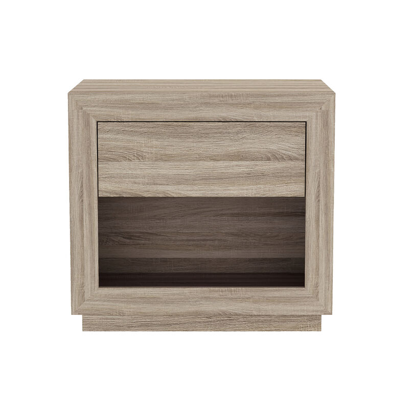 Soren Contemporary 26" Nightstand in Natural Oak (1-Drawer) image number 1