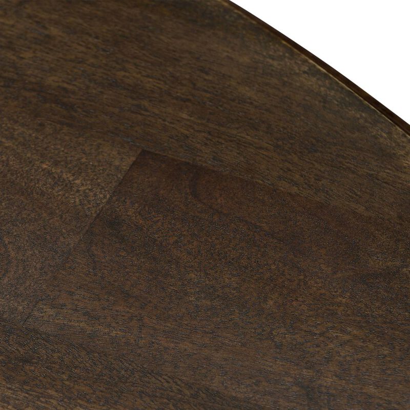 World Interiors Toulon 60In Vintage Brown Round Dining Table