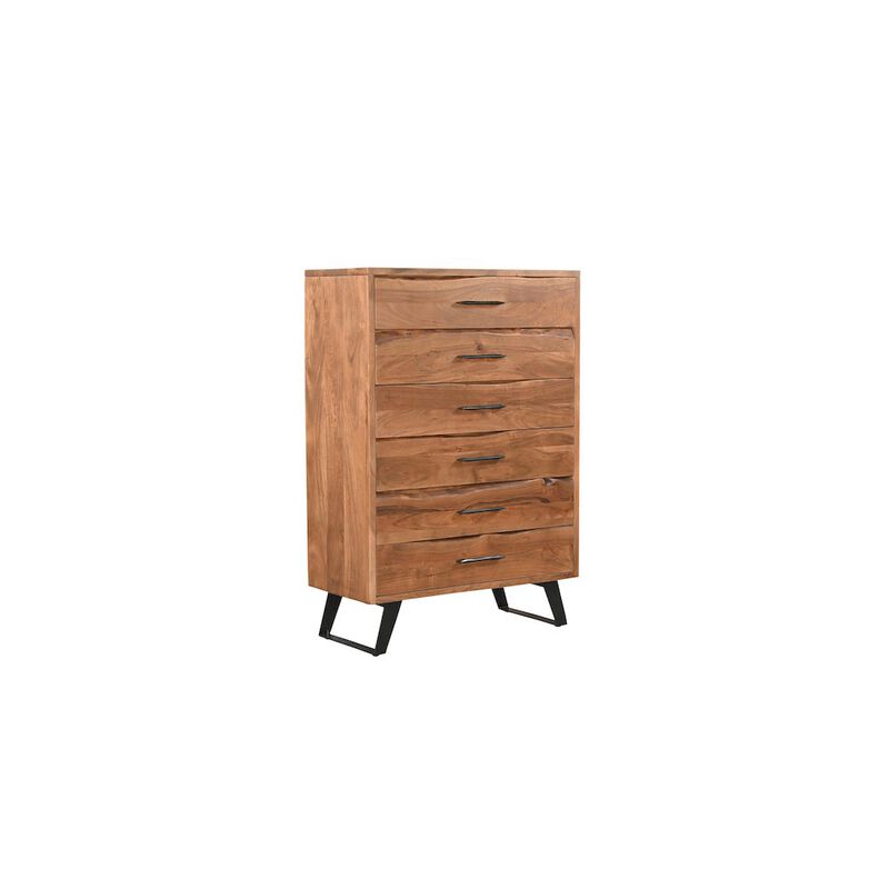 Taran Designs Ferris 5-drawer Live Edge Solid Wood Chest