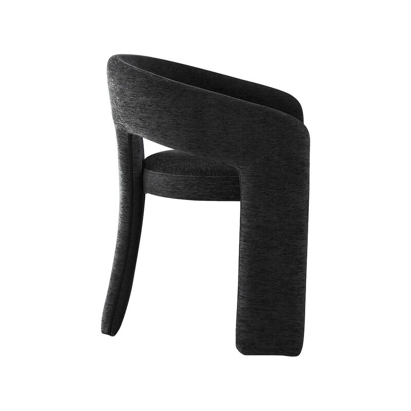 Meridian Furniture Rendition Black Plush Fabric Dining Chair