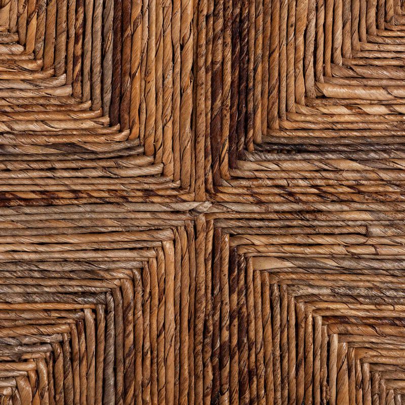 bali & pari Cordoba Bohemian Natural Seagrass and Mahogany Wood 2 Piece Dining Chair