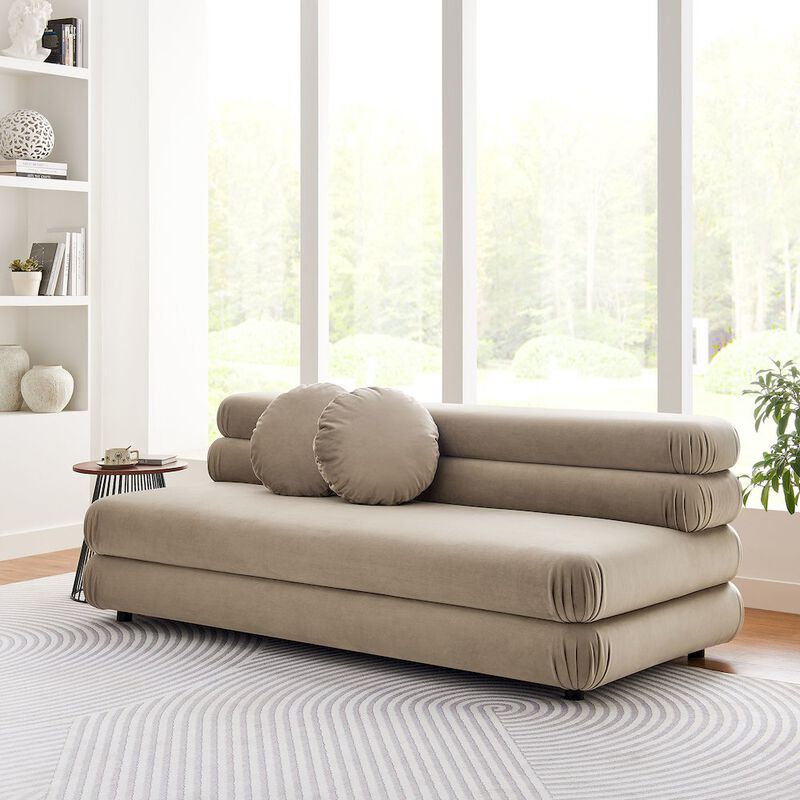 Jubilee Modular Performance Velvet Armless Loveseat image number 8