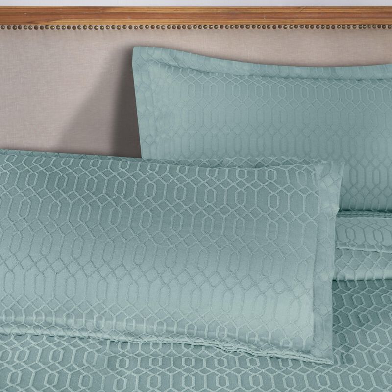 Geometric Fringe Cotton Bedspread Set, 3-Piece Lightweight Comfort image number 2