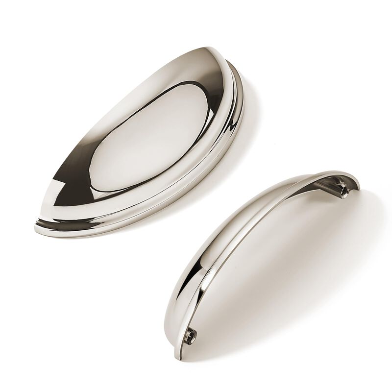 khtumeware 10 Pack 3-1/2"" Drawer Pulls Polished Nickel Cabinet Cup Pulls Kitchen Hardware Cabinet Handles Drawer Handles Knobs