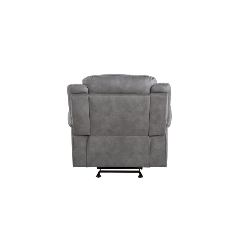 Acme Furniture Glider Recliner, 2-Tone Gray Velvet