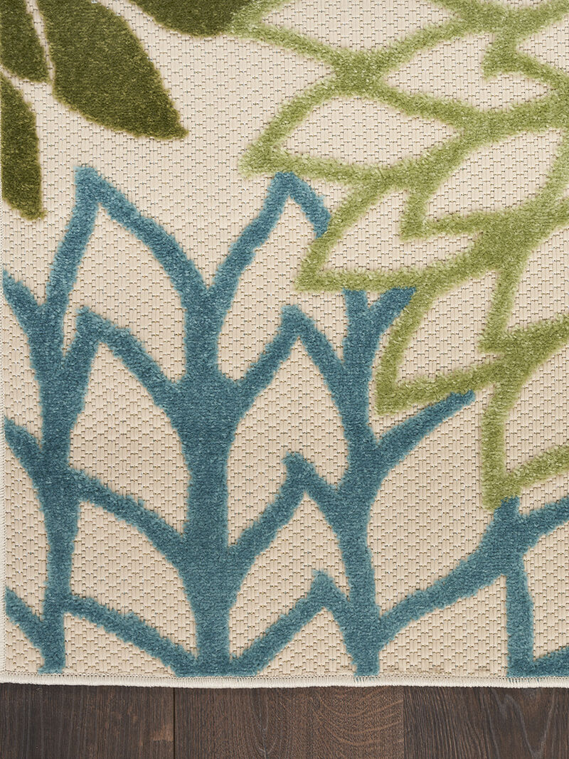 Aloha ALH05 Green/Multicolor 2' x 6' Rug