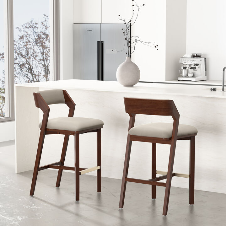 Patricia Beige Barstools (Set of 2)
