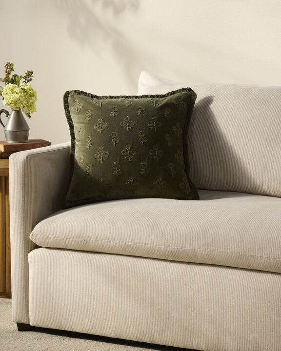 Darla Olive 18''x18'' Down Pillow