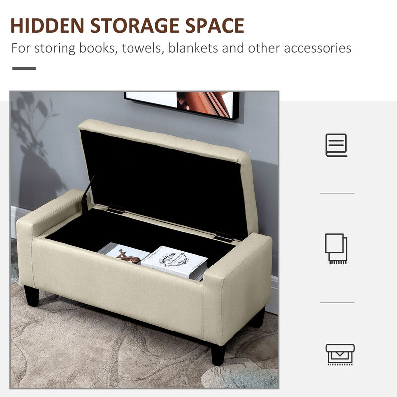 Storage Bench with Lift-Top Seat for Entryway, Bedroom, or Living Room image number 2