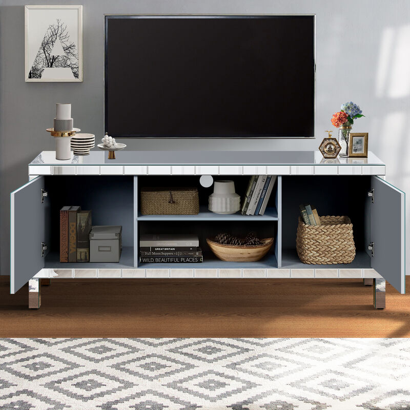 TATEUS Mirrored TV Stand image number 2