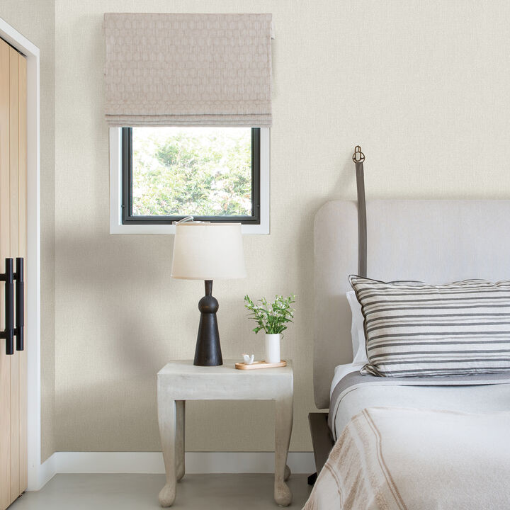 Sydney Light Grey Faux Linen Wallpaper (Set of 2)