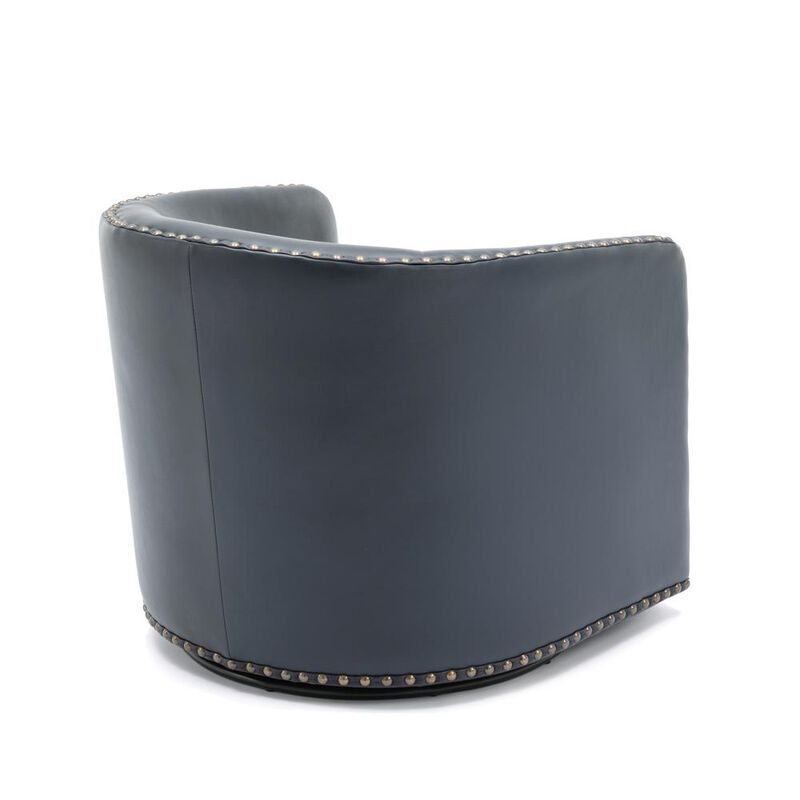 Comfort Pointe Tyler Swivel Arm Chair - Midnight Blue