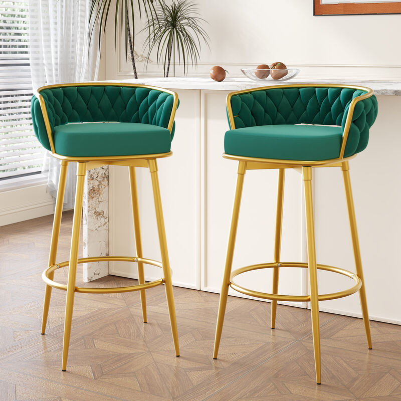 Merax Swivel Counter Height Bar Stools Set of 2