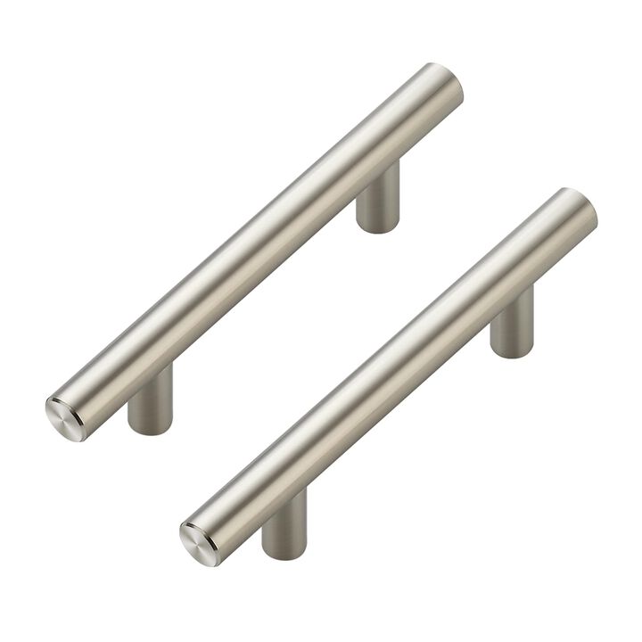 JOY DECOR 10 Pack Cabinet Handles, Brushed Nickel Cabinet Pulls, 3 in Hole Center Kitchen Cabinet Handles, Stainless Steel T Bar