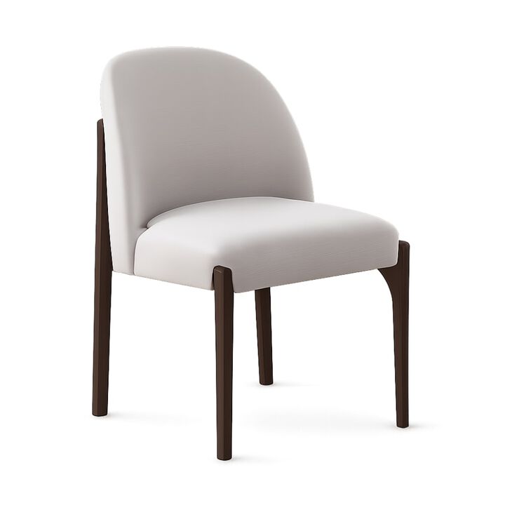 GOODSILO Set of 2 Mid-Century Modern Upholstered Dining Chairs, Sturdy Seating for Kitchen, Dining Room and Small Space Use
