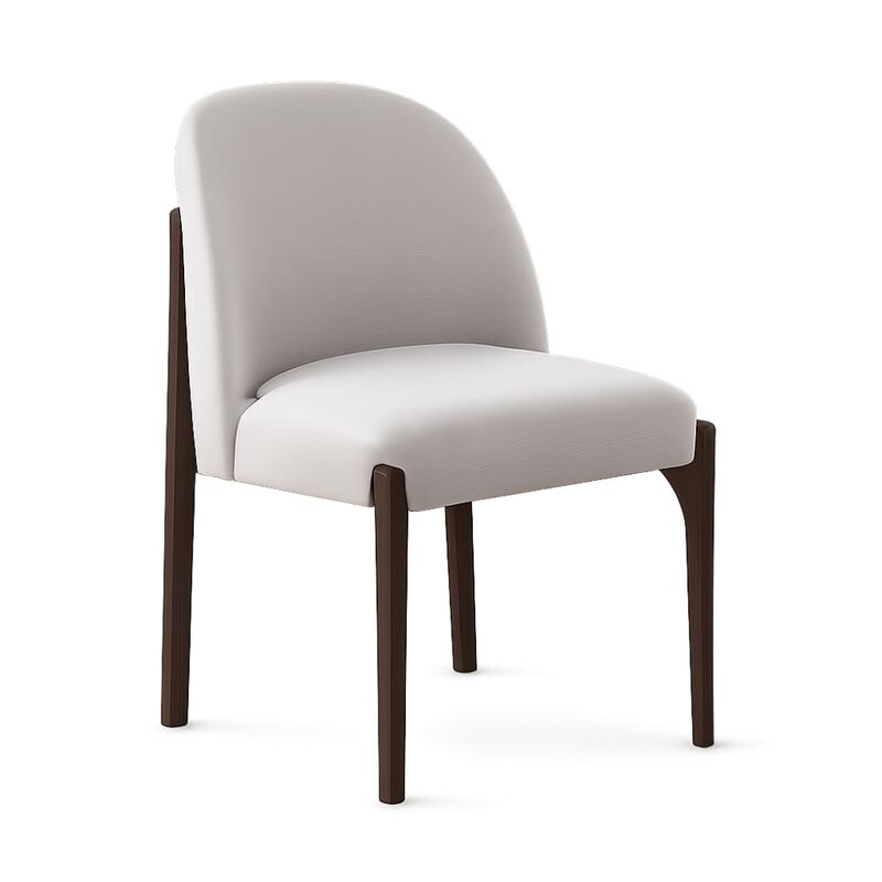 GOODSILO Set of 2 Mid-Century Modern Upholstered Dining Chairs, Sturdy Seating for Kitchen, Dining Room and Small Space Use image number 0
