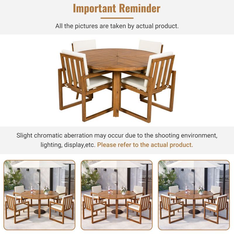 Merax 5-Piece Outdoor Patio Dining Set