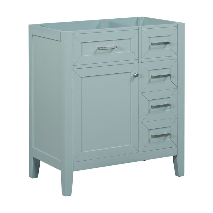 ELEMENT ACE 30 Inch Freestanding Bathroom Vanity Base Without Sink, Enclosed Storage Cabinet With Drawers and Door Shelf, Durable Solid Frame for Bathroom Upgrade