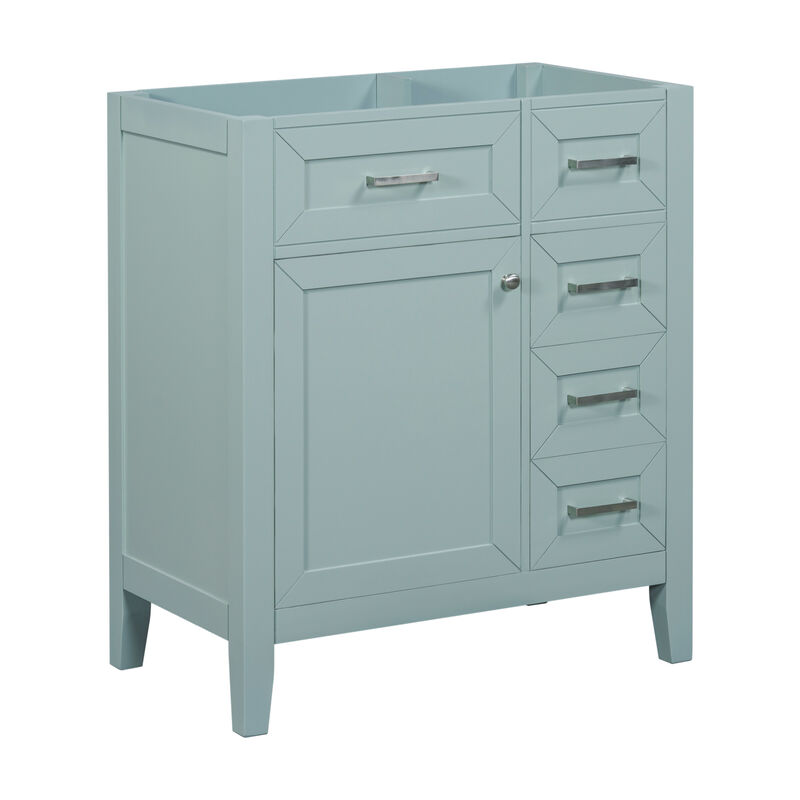 30" Freestanding Bathroom Vanity Base Without Sink image number 0