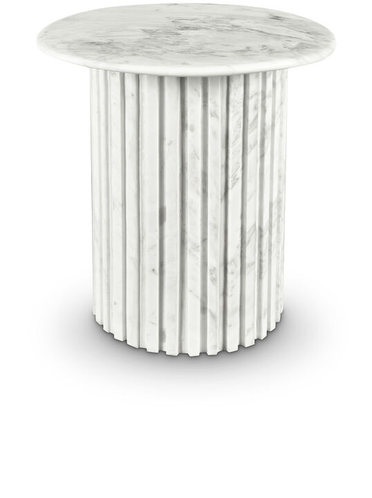 Meridian Furniture Genoa White End Table