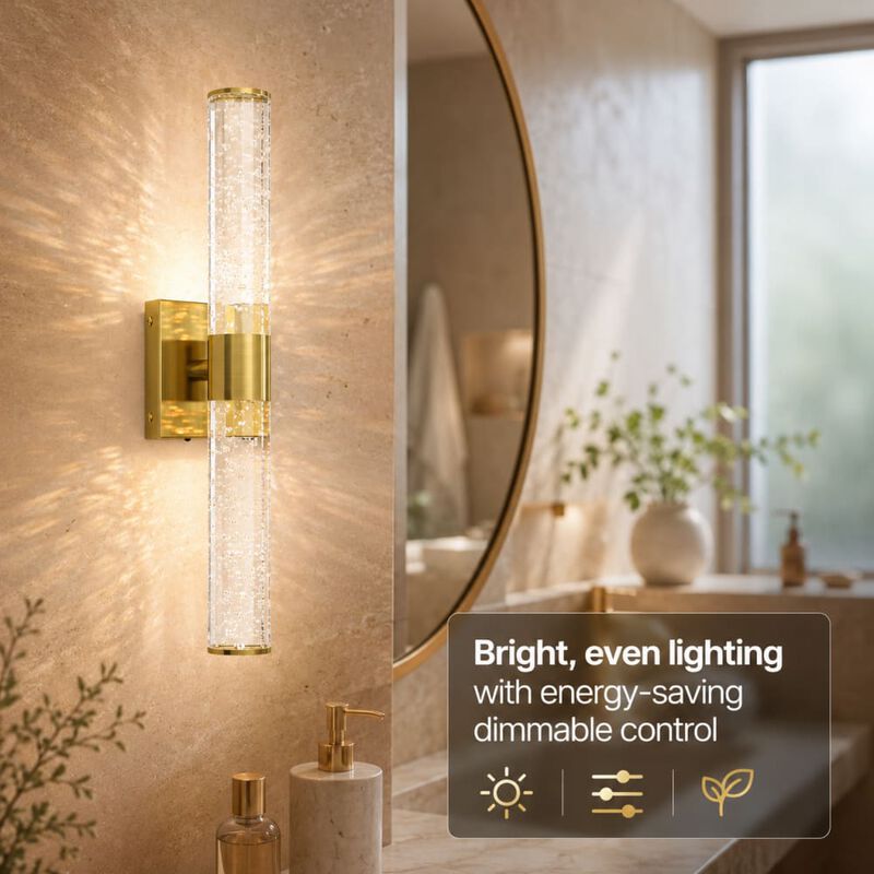 ELEMENT ACE 2 Sets Modern Dimmable LED Bathroom Vanity Wall Light Fixtures Over Mirror Suitable for Kitchen, Hallway, Bedroom, Dining Room and Art Display image number 4