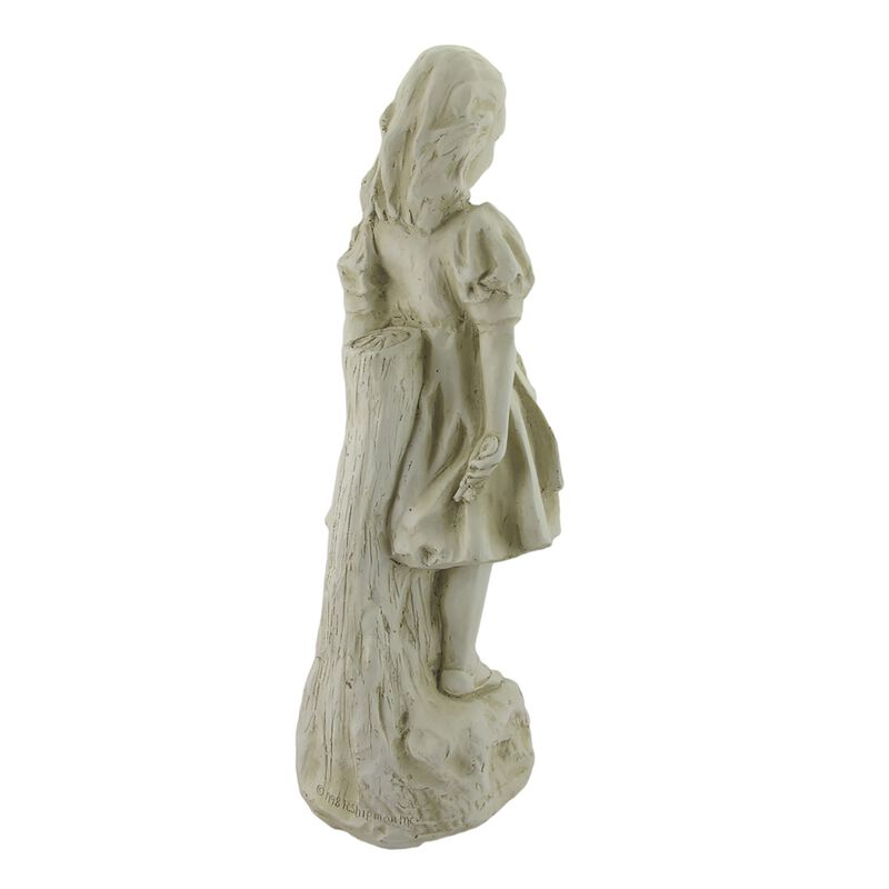 19 Inch Alice In Wonderland Museum White Garden Statue image number 2