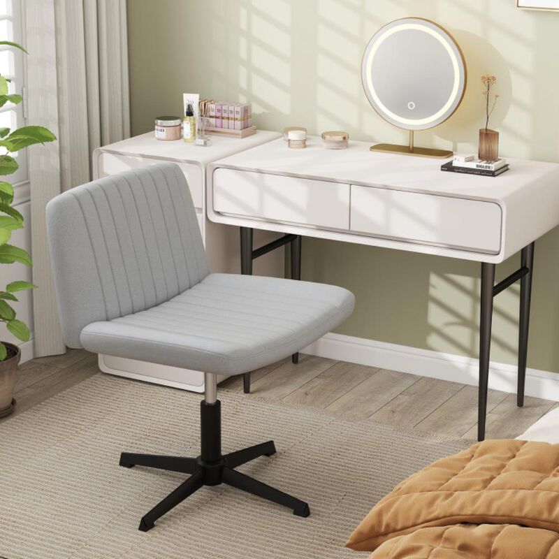 Hivvago Criss Cross-Legged Swivel Desk Chairs No Wheels
