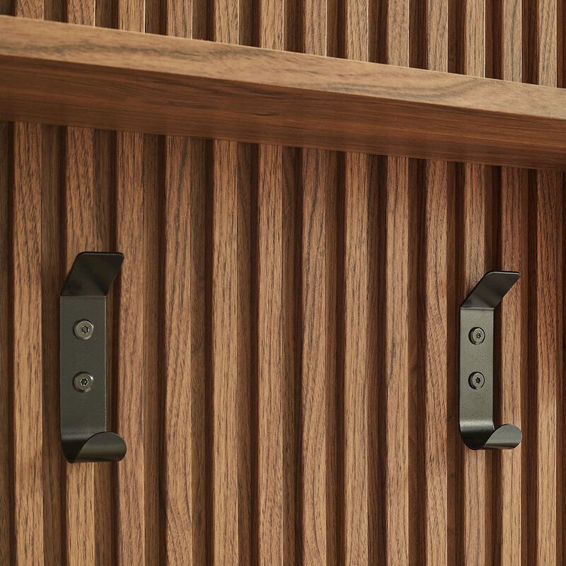 Render Fluted Coat Rack Panel With Shelf image number 4