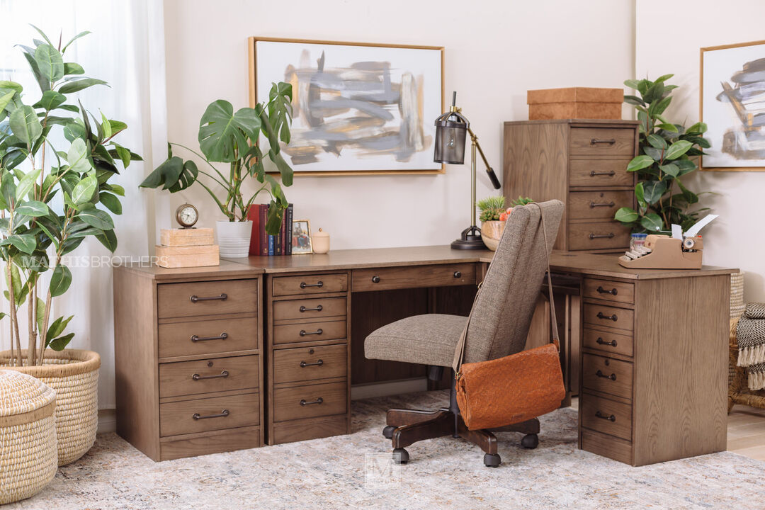 Button-Tufted Swivel Desk Chair
