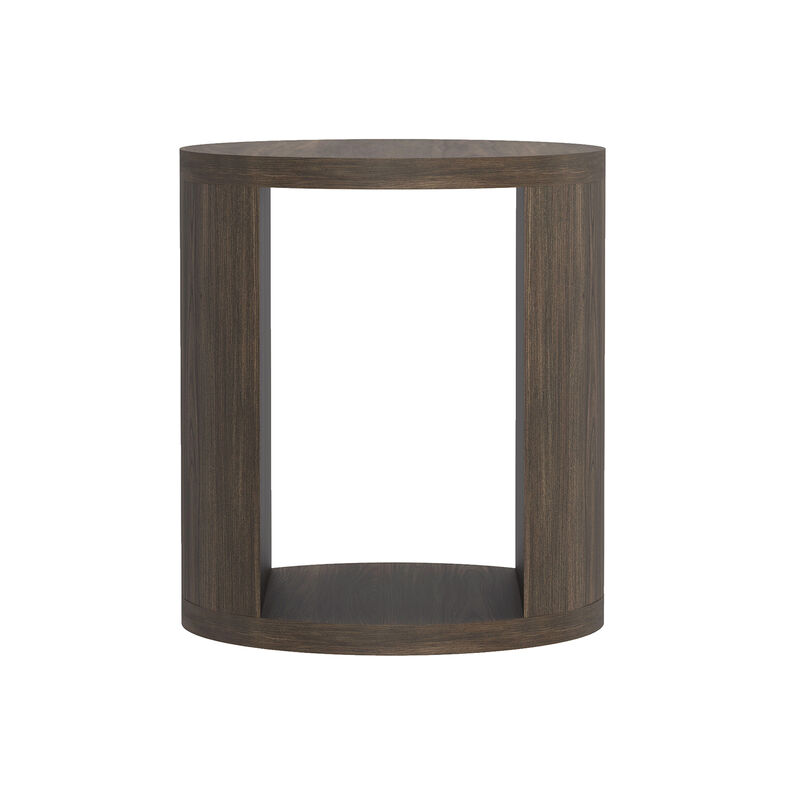 Alure Contemporary 20" End Table in Walnut image number 3