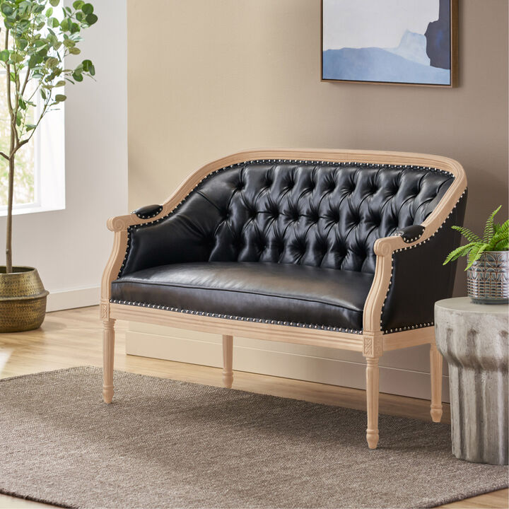 Damtib PU Loveseat Sofa