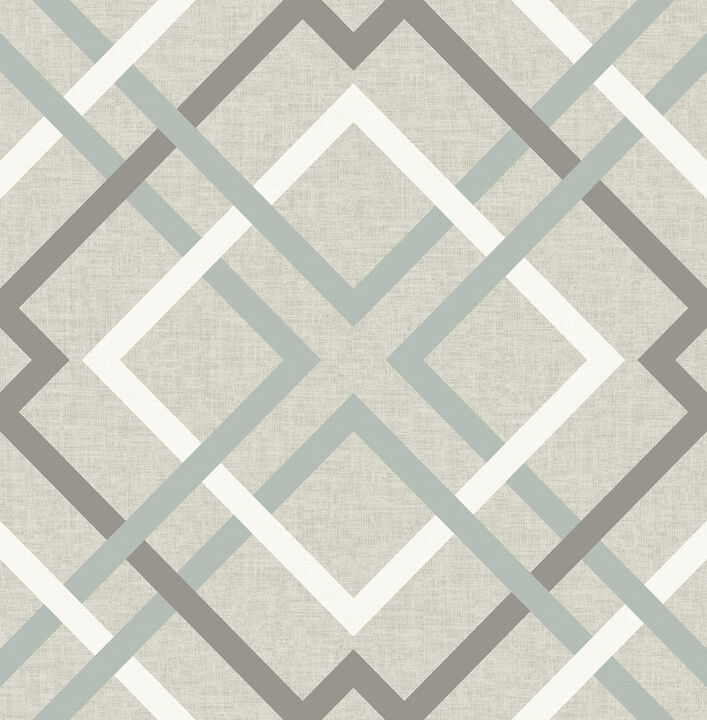 Saltire Taupe Geometric Wallpaper