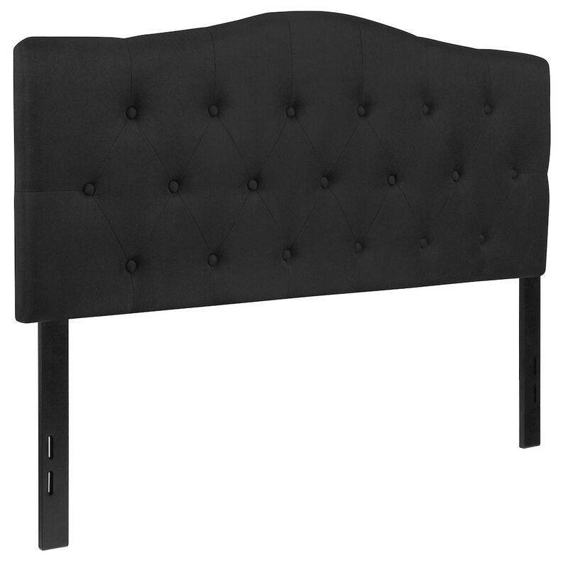 Flash Furniture Tufted Upholstered Full Size Headboard in Black Fabric image number 0