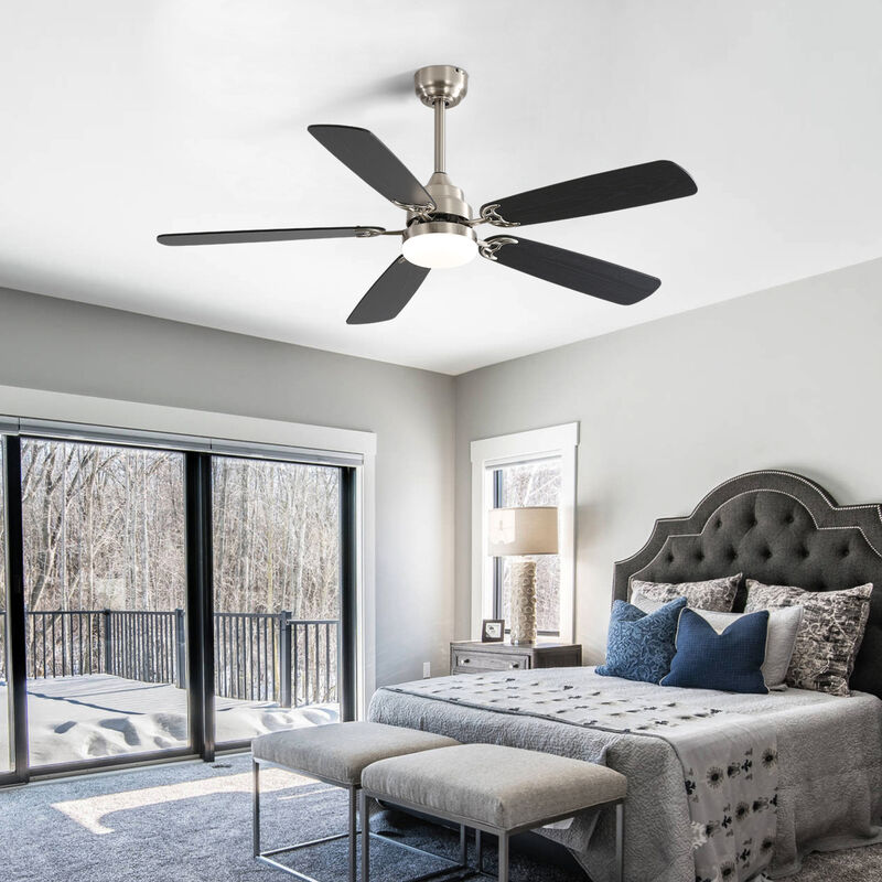 ELEMENT ACE Modern 52 Inch LED Ceiling Fan with Reversible DC Motor, Remote Control, Timer Function, and Adjustable Light image number 1