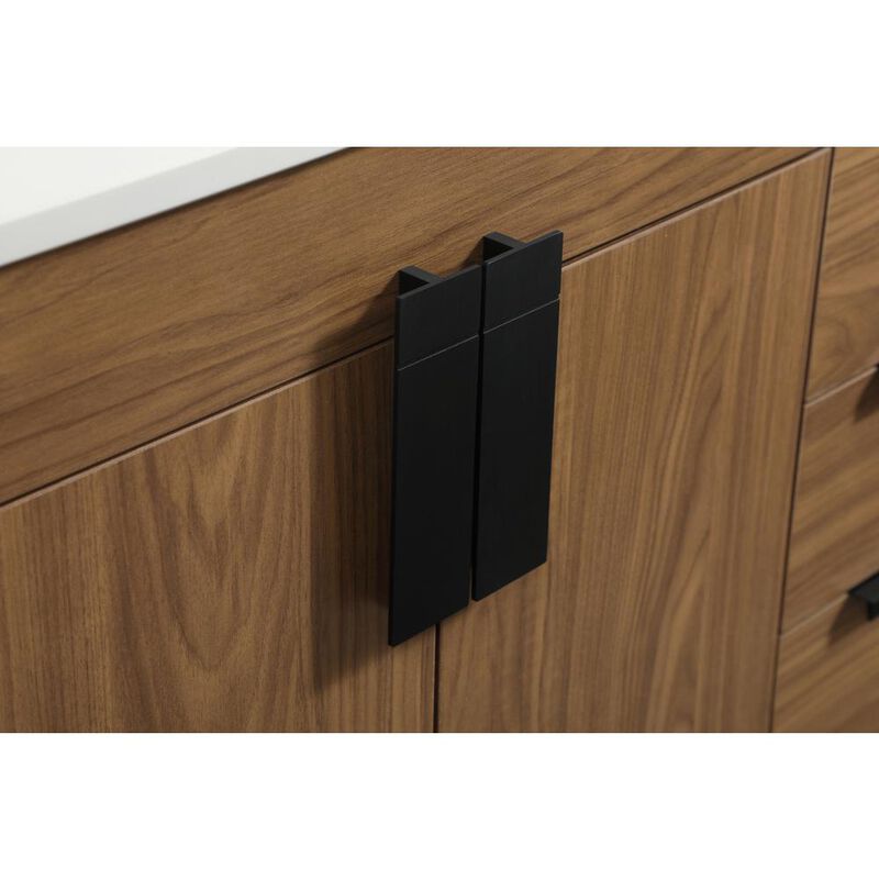 Elegant Kitchen and Bath 36 inch Single bathroom vanity in walnut brown