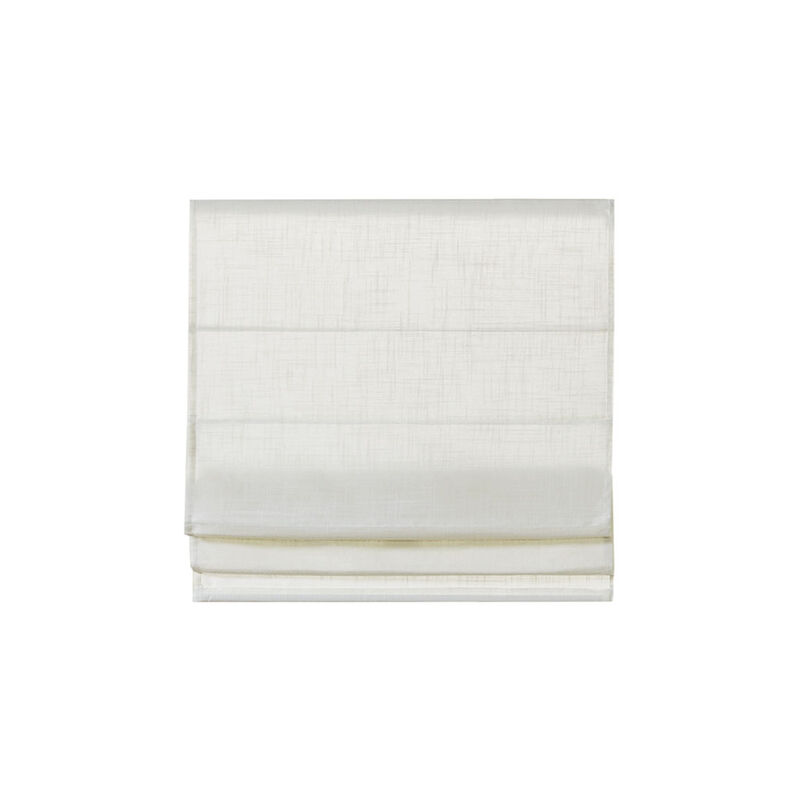 Gracie Mills Eulalie Cordless Lightweight Linen Blend Roman Shade - 27x64"