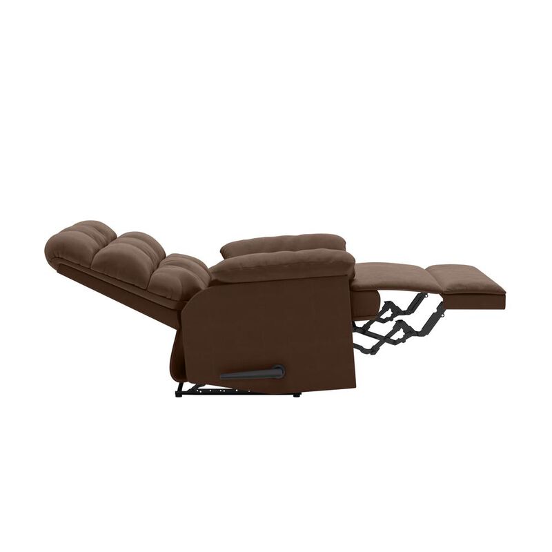ProLounger Wall Hugger Recliner in Brown Microfiber with Square Tufted Back image number 4