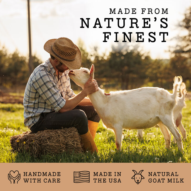 Lovery - Handmade Goat Milk Soap Made in USA with Organic Shea Butter - Moroccan Vanilla Scent - Goats Milk Soap Bar, Oatmeal Soap Base - All Natural Soap BarMade with Organic Goat Milk, Single