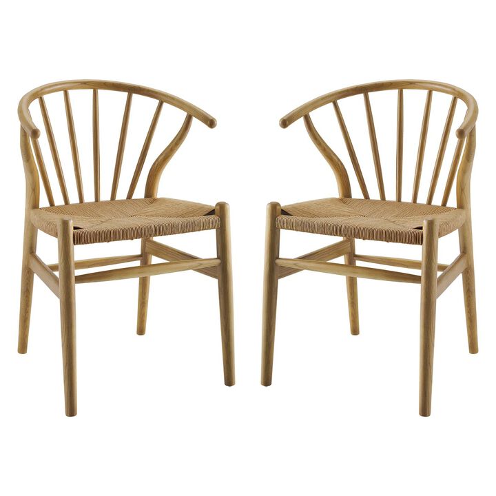 Flourish Spindle Wood Dining Side Chair Set of 2